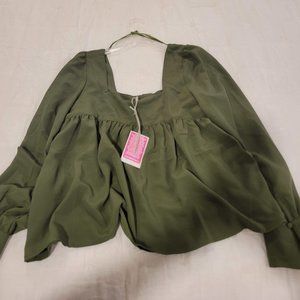 Olive Green Blouse